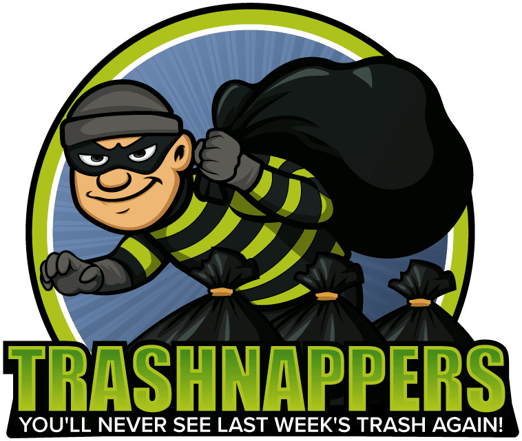 Trashnappers mascot character - friendly cartoon figure representing reliable residential trash collection service in East Tennessee and Southwest Virginia